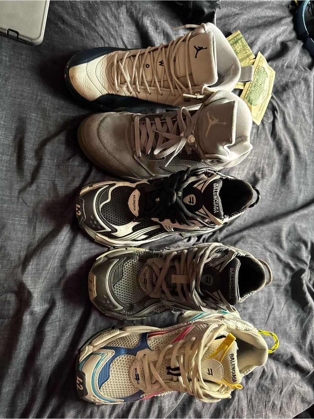 Balenciaga Kids Multi-Accent White, Blue & Yellow Sneakers $900 for all